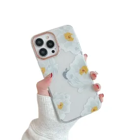 Anymob iPhone Daisy Yellow Case Vintage Flowers Phone Cases Soft Shockproof Back Cover