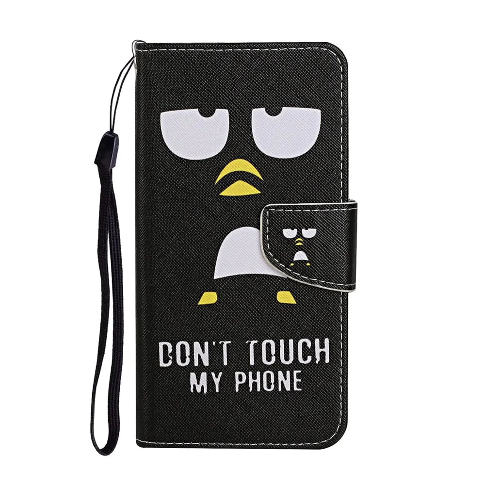 Anymob iPhone Facial Expression Flip Leather Phone Case With Wallet Slot Cases Cover