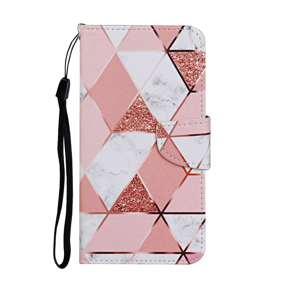 Anymob iPhone Gold Unicorn Flip Leather Phone Case With Wallet Slot Cases Cover