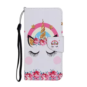 Anymob iPhone Gold Unicorn Flip Leather Phone Case With Wallet Slot Cases Cover