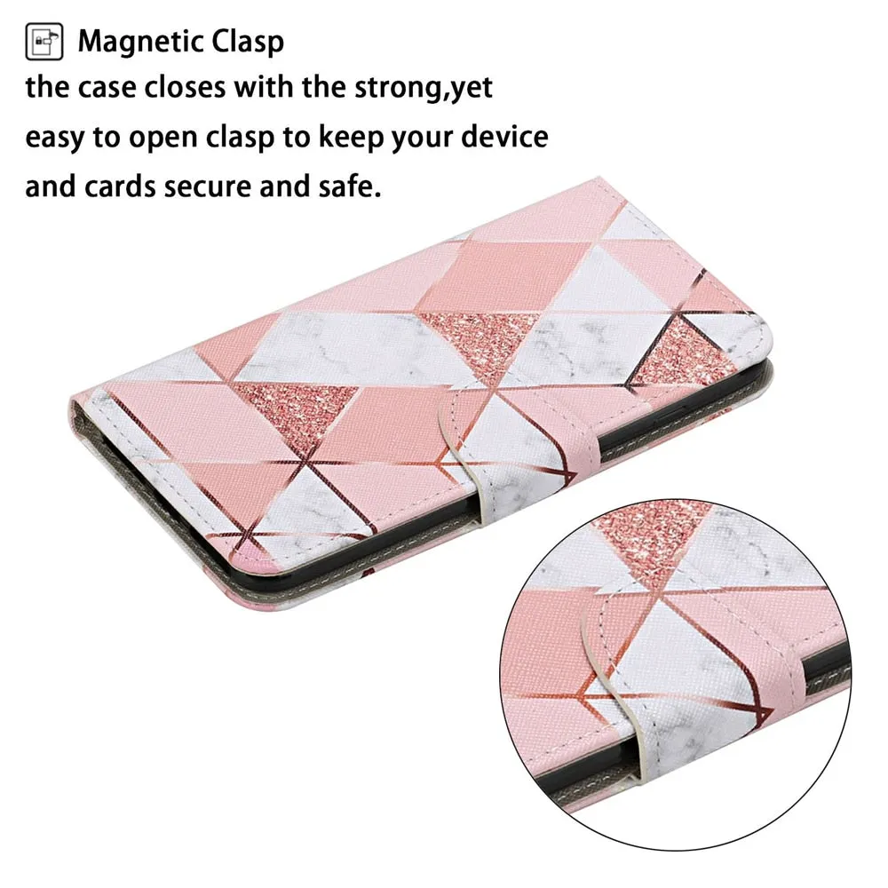Anymob iPhone Gold Unicorn Flip Leather Phone Case With Wallet Slot Cases Cover