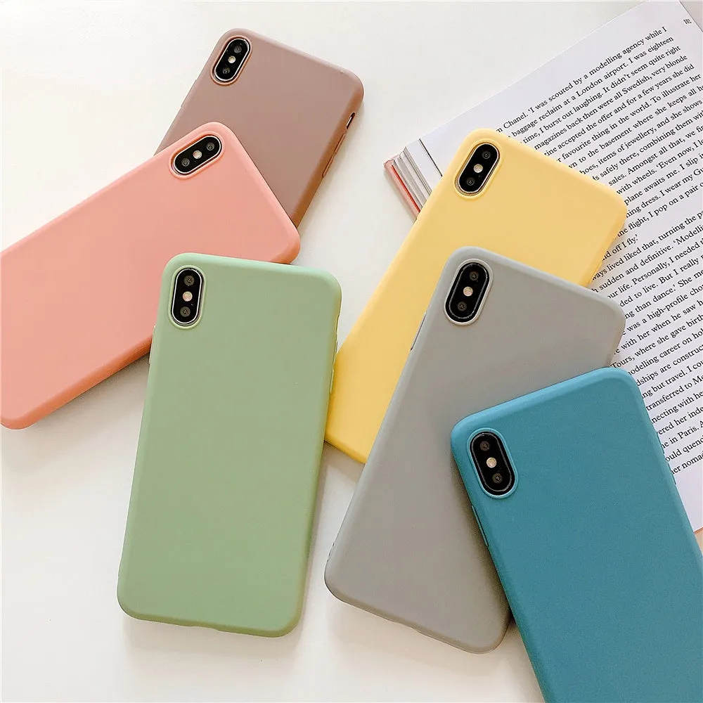 Anymob iPhone Gray Candy Color Silicone Phone Case Soft TPU Back Cases Cover