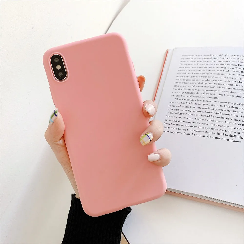 Anymob iPhone Gray Candy Color Silicone Phone Case Soft TPU Back Cases Cover