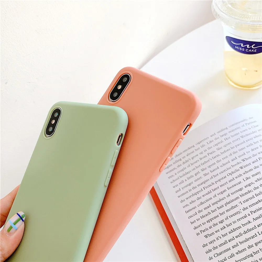 Anymob iPhone Gray Candy Color Silicone Phone Case Soft TPU Back Cases Cover