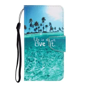 Anymob iPhone Island Ocean Flip Phone Cases Magnetic Leather Wallet Back Cover