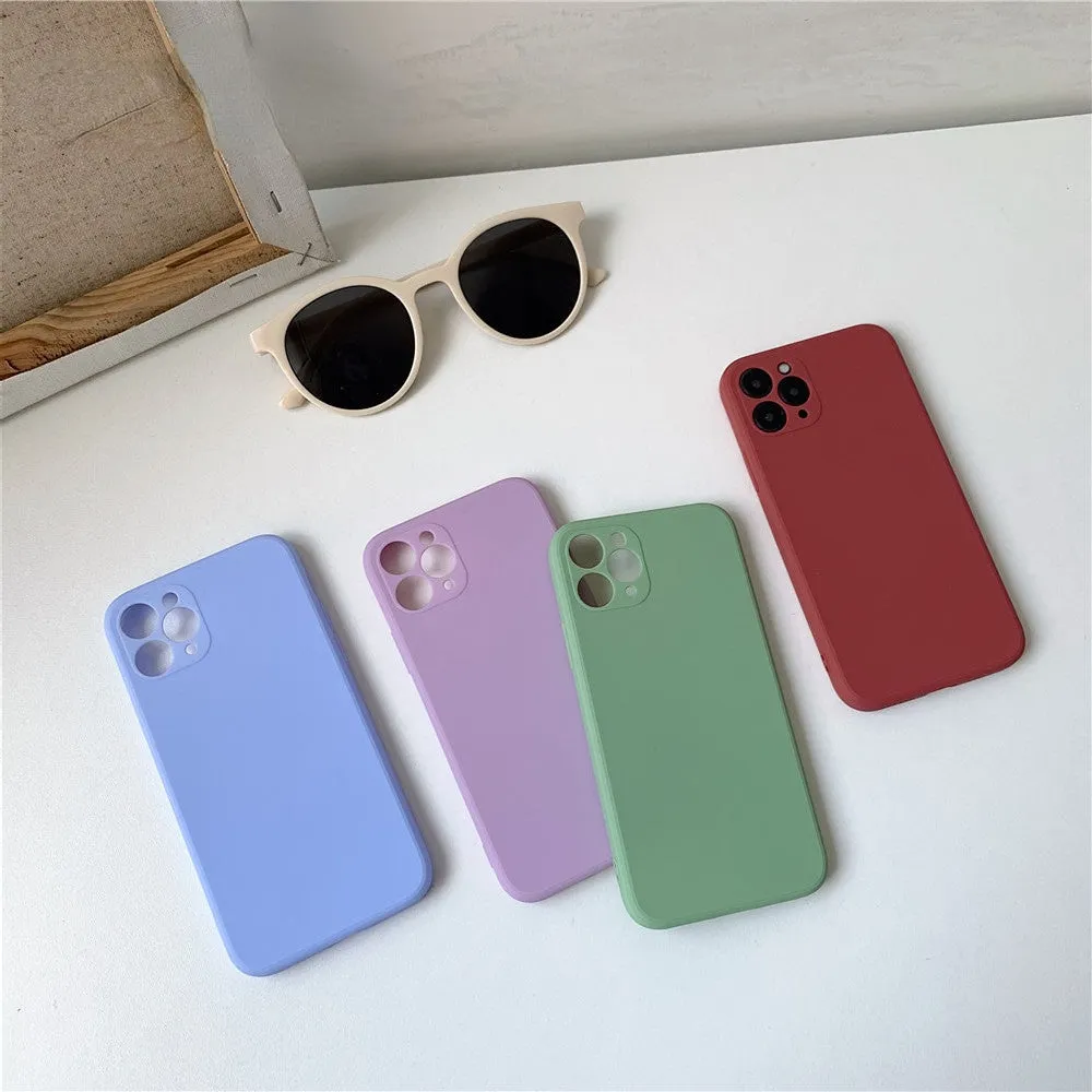 Anymob iPhone Lavander Soft Silicone Phone Cases Candy Colors TPU Back Cover