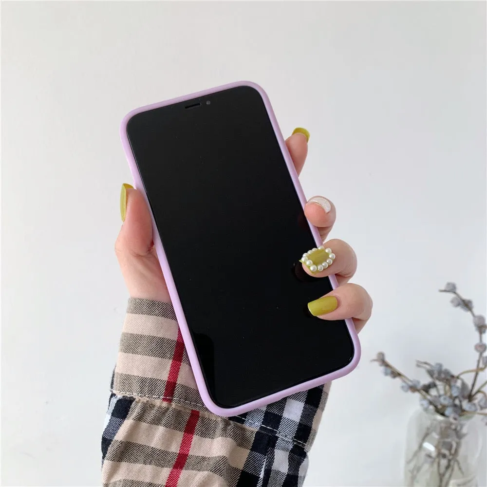 Anymob iPhone Lavander Soft Silicone Phone Cases Candy Colors TPU Back Cover