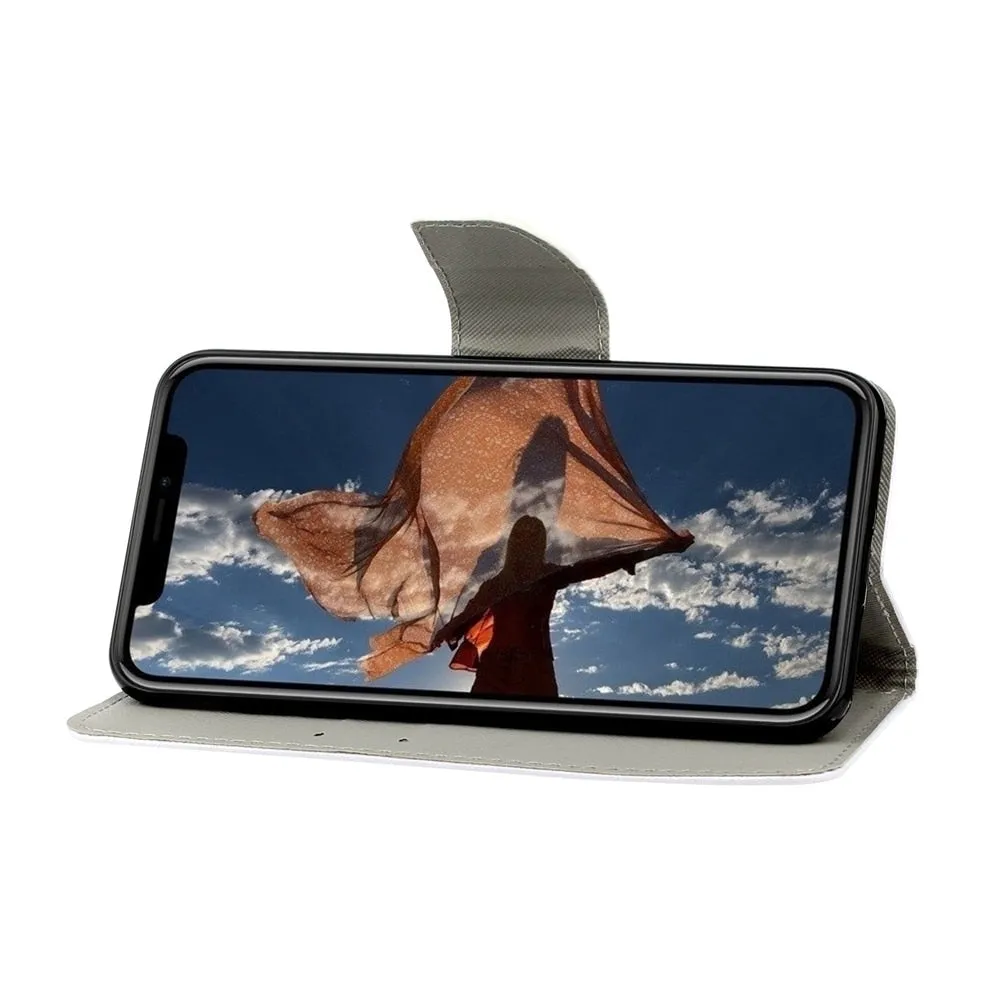Anymob iPhone Luminous Butterfly Flip Leather Phone Case With Wallet Slot Cases Cover
