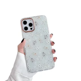 Anymob iPhone Pink Daisy Phone Case Transparent Shockproof Protective Cases Cover