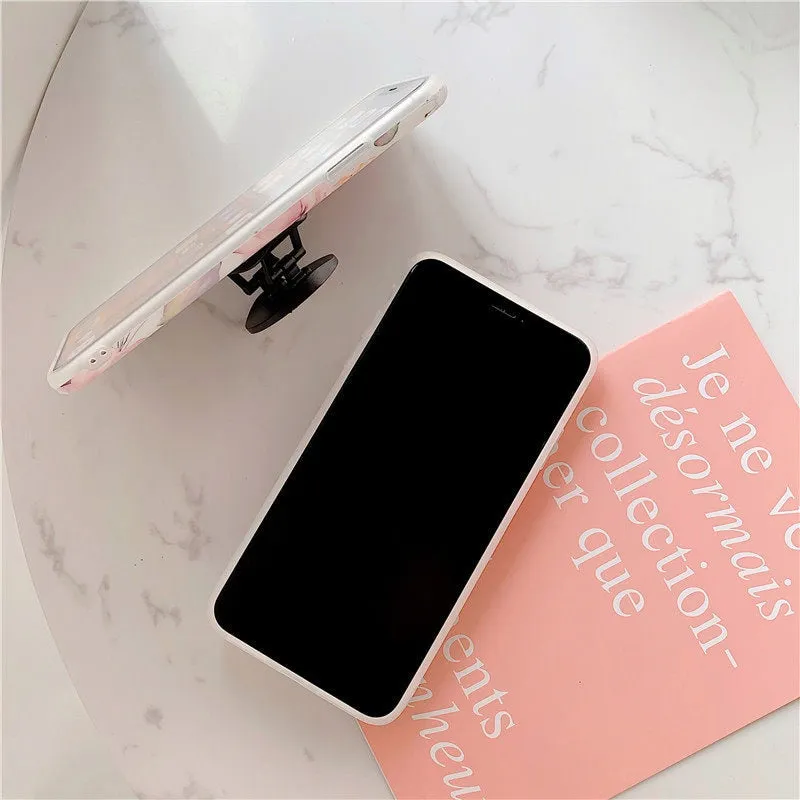 Anymob iPhone Pink Orchid Case Back Cover Silicone Phone Cases