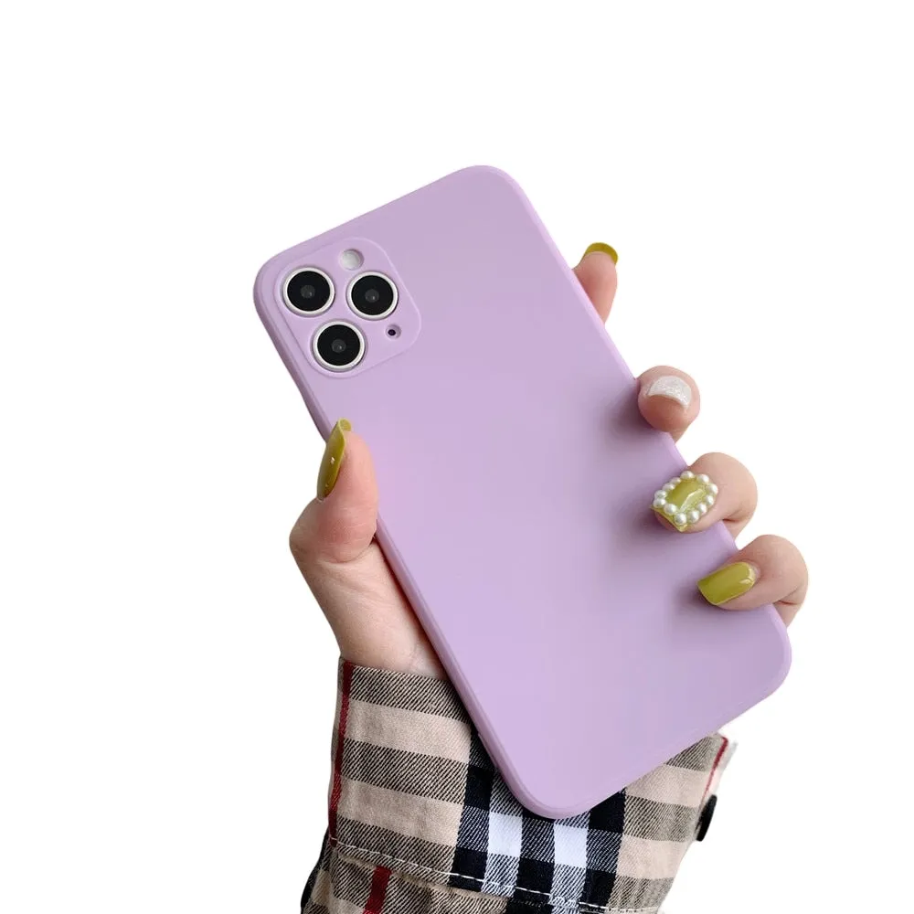Anymob iPhone Violet Soft Silicone Phone Cases Candy Colors TPU Back Cover