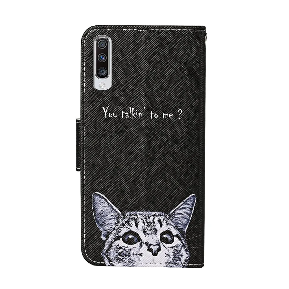 Anymob Samsung Blue Flower Phone Cases Leather Flip Stand Cover