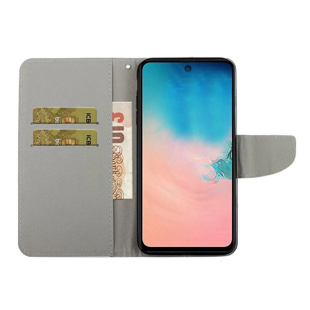 Anymob Samsung Floral And Butterflies Phone Cases Leather Flip Stand Cover