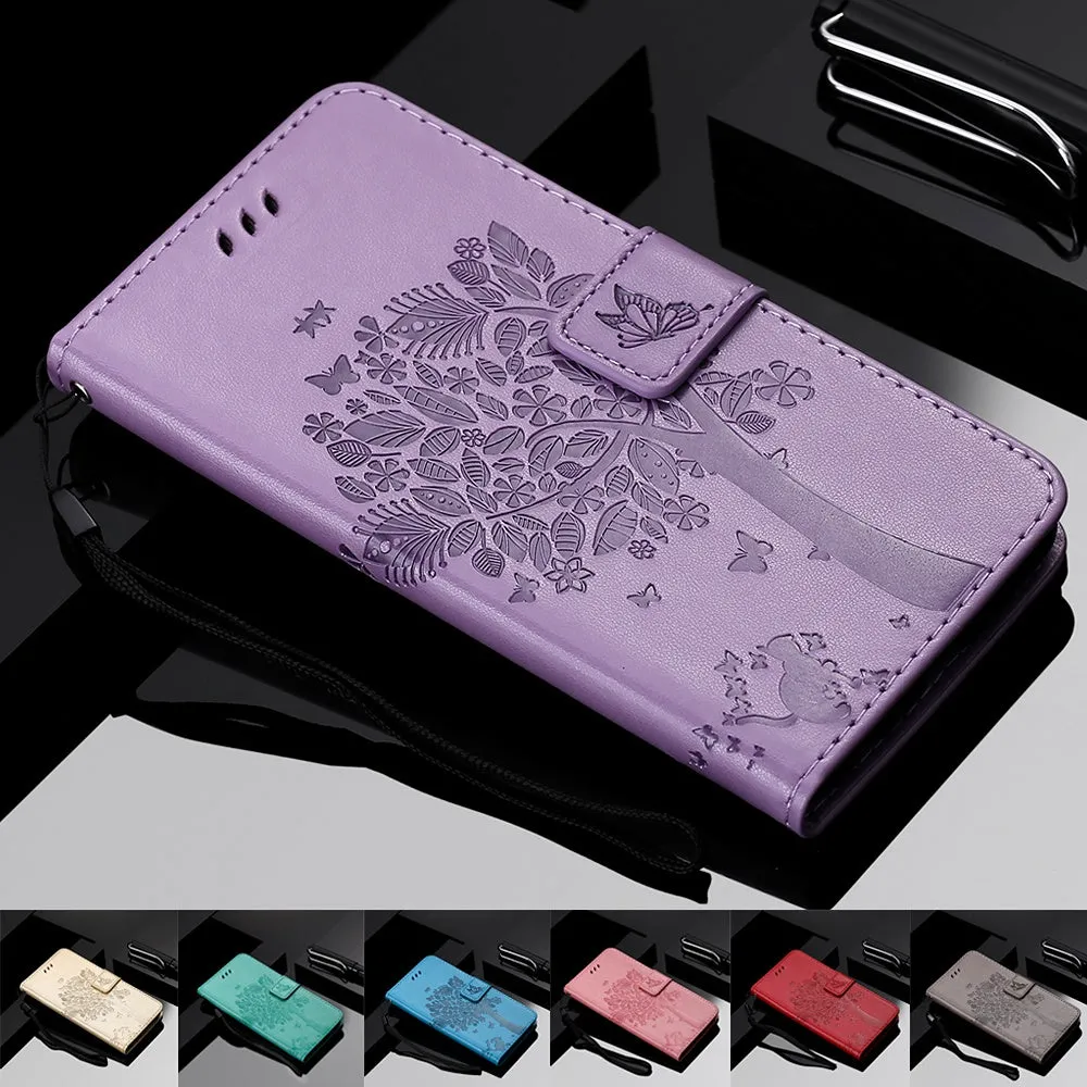 Anymob Samsung Green Leather Flip Case Wallet Cases Phone Bag Shell Cover