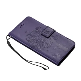 Anymob Samsung Violet Leather Flip Case Wallet Cases Phone Bag Shell Cover