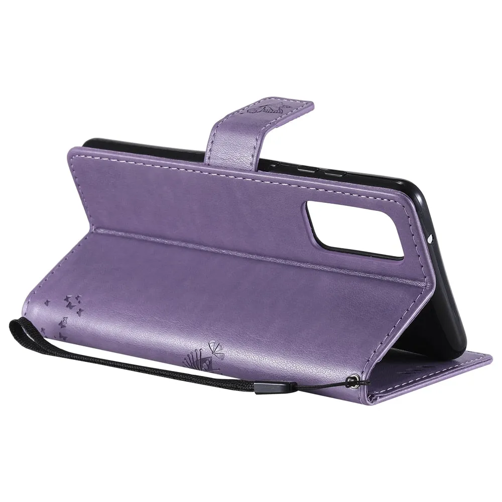 Anymob Samsung Violet Leather Flip Case Wallet Cases Phone Bag Shell Cover