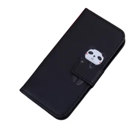 Anymob Xiaomi Redmi Black Flip Leather Cases Cute Cartoon Cat Wallet Cover Shell