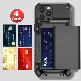 Armor Slide Card Case For iPhone 13 12 Mini 11 12 Pro Max XS Max XR Card Slot Holder Cover For iPhone 8 7 6S Plus SE 2020 Cases|Phone Case & Covers|