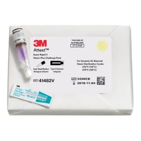 Attest™ Super Rapid 5 Steam-Plus Sterilization Indicator Challenge Pack Steam 2 Inch - Solventum Corporation  Mfr# 41482VF