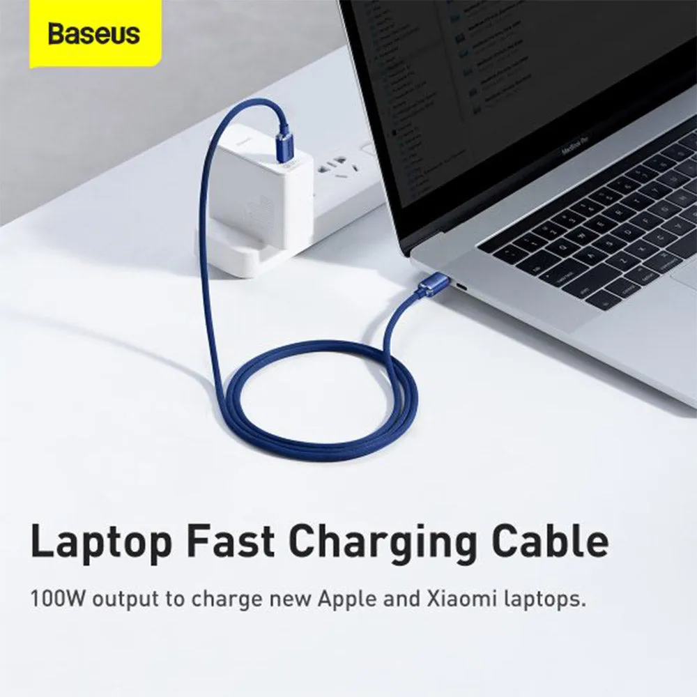 Baseus Crystal Shine Series CAJY000603 Type-C To Type-C Cable 100W Fast Charging 1.2m - Blue