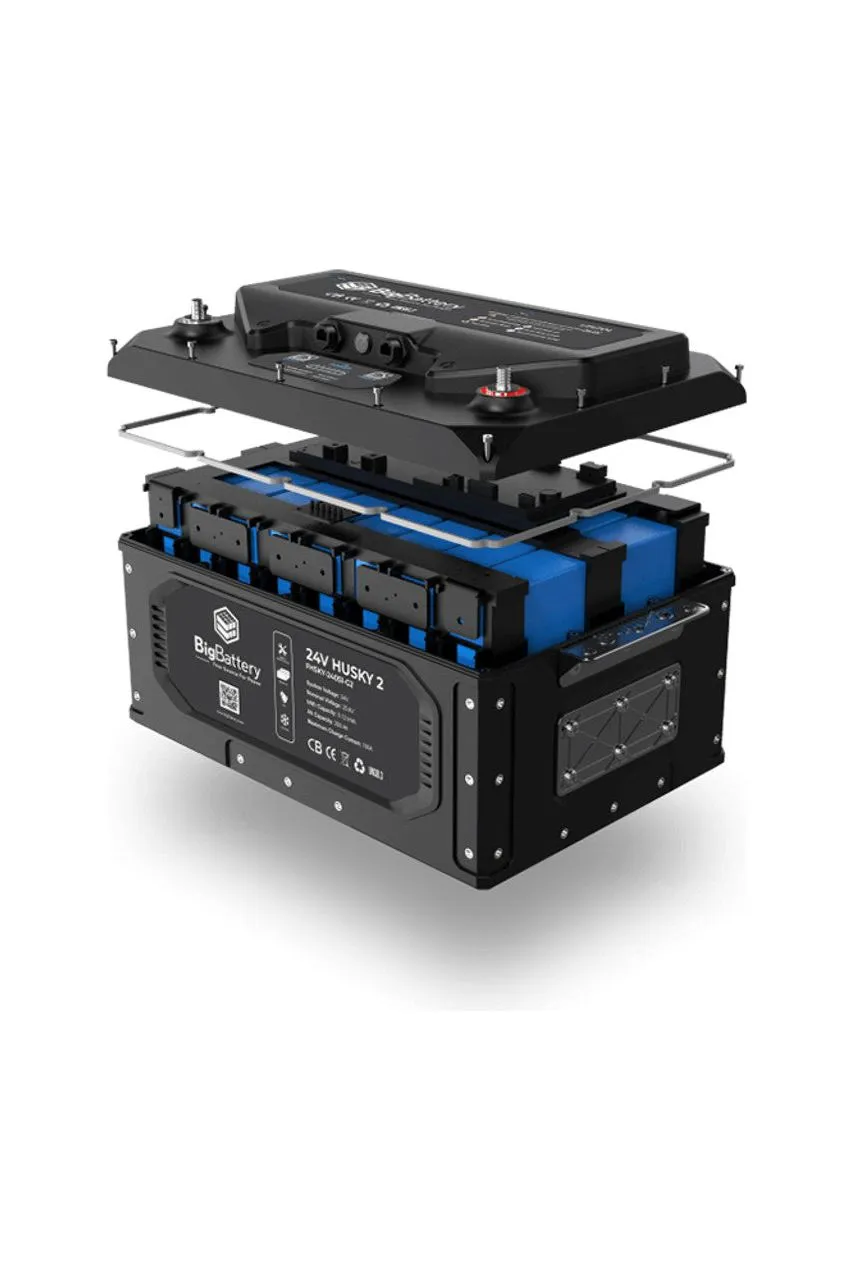 BigBattery | 24V HUSKY 2 | LiFePO4 Lithium Battery 5.12kWh | For RVs, Camper Vans & Commercial Vehicles