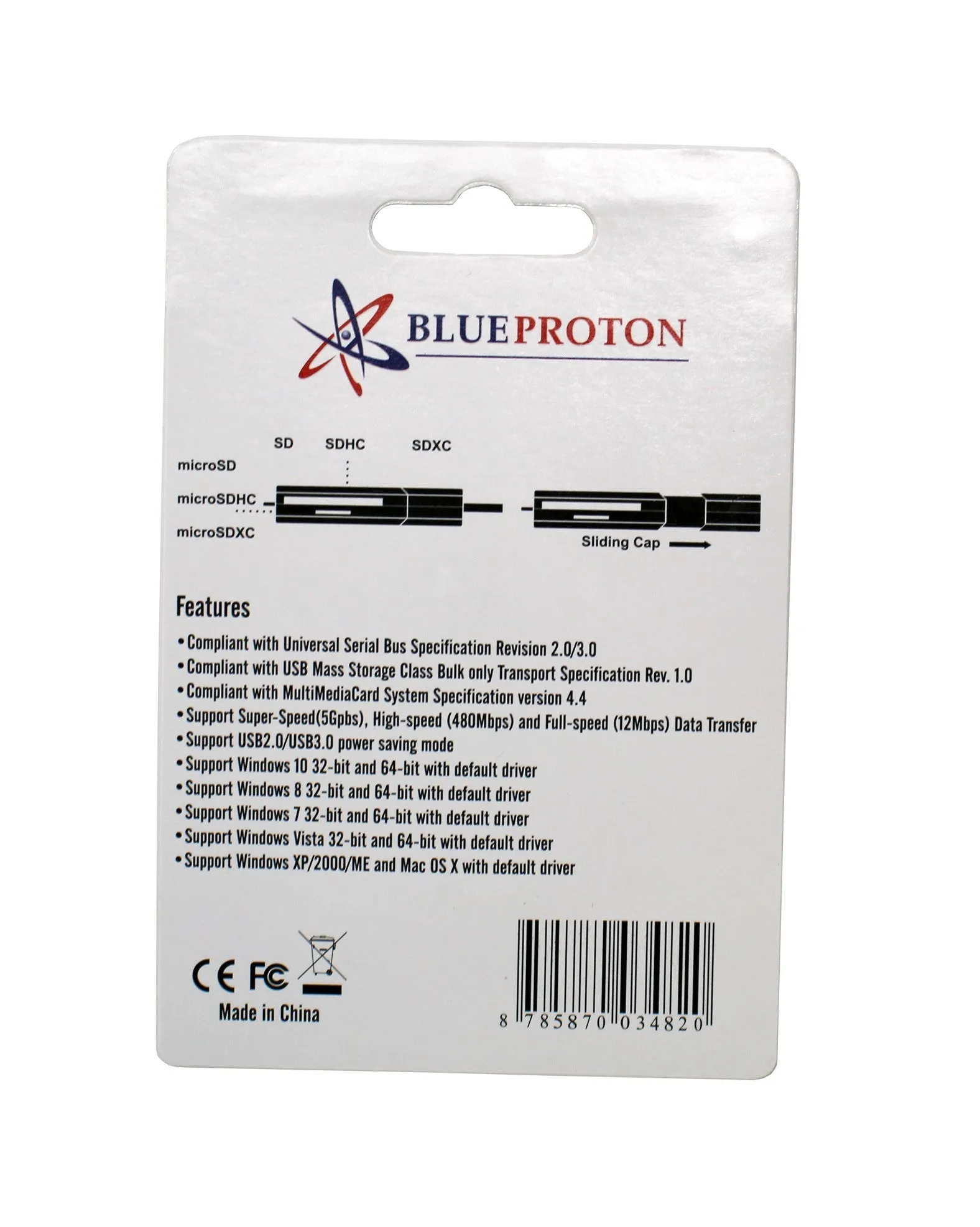BlueProton USB 3.0 Multi-Card Reader: Ultimate Portable Data Companion (Black)