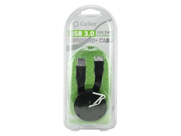 Cable #2 = SuperSpeed USB 3.0 Type A to Micro-B Flat Cable - Black