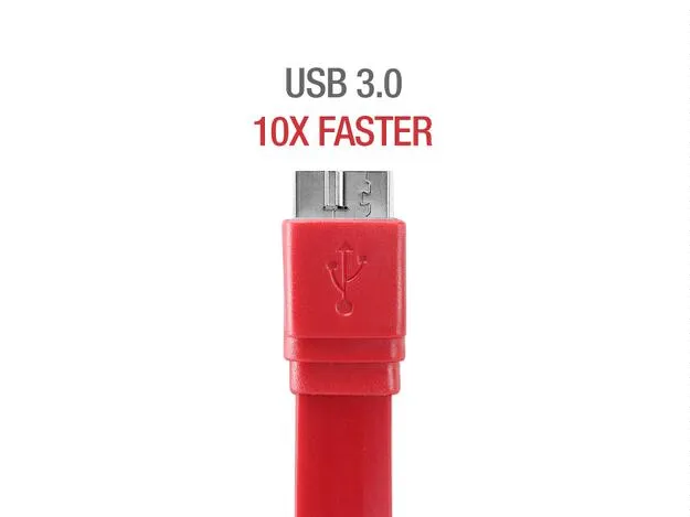 Cable #2 = SuperSpeed USB 3.0 Type A to Micro-B Flat Cable - Black