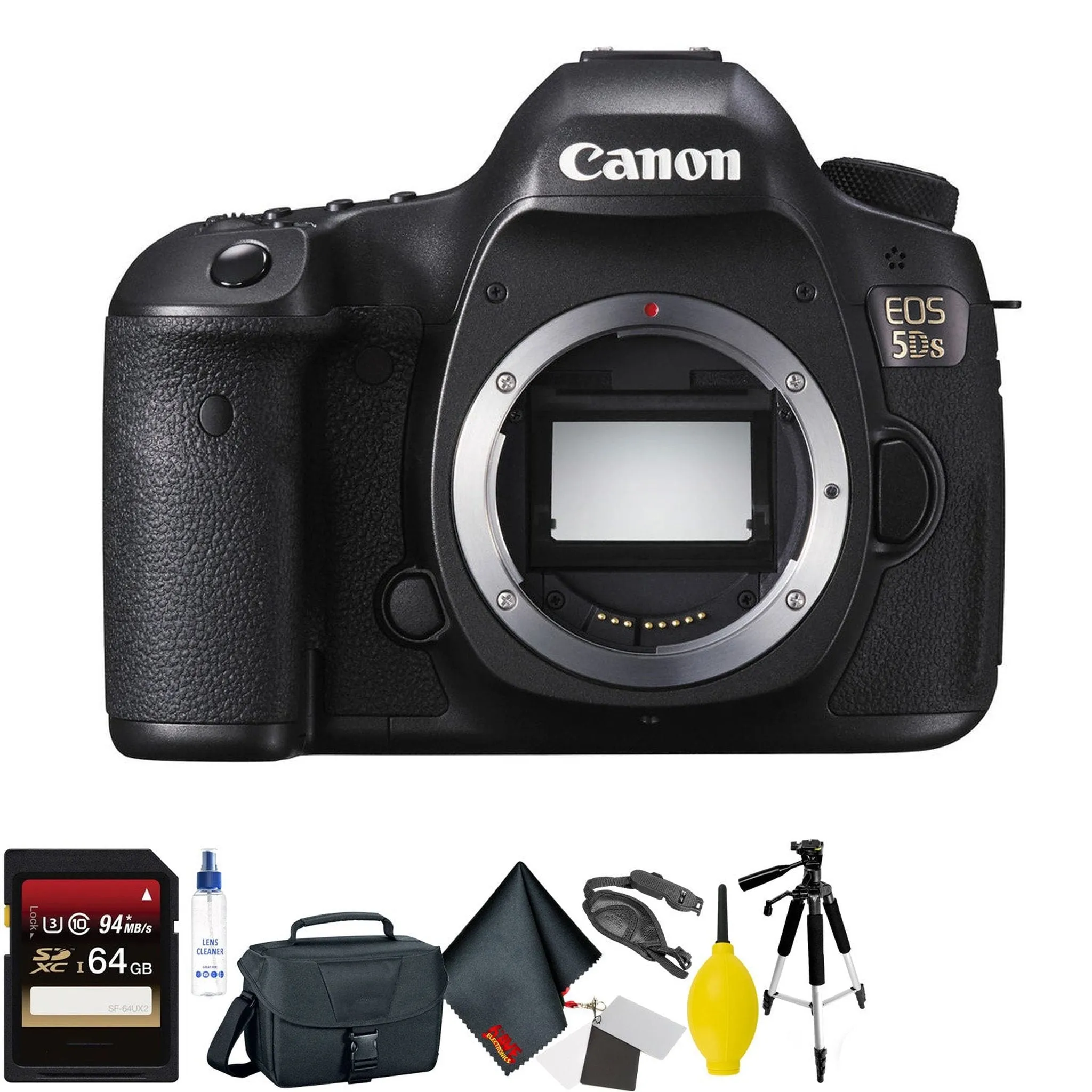 Canon EOS 5DS DSLR Camera (Body Only)   64GB Memory Card   Mega Accessory Kit   1 Year Warranty