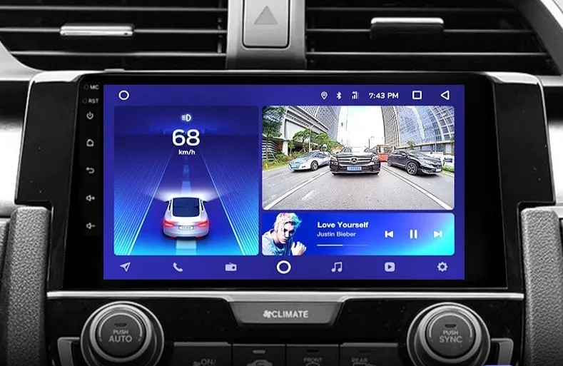 Car Dealz 10.2" Android 10.0 Honda Civic 10 FC FK 2016-2019 w CAM In Dash Plus OEM Fascia