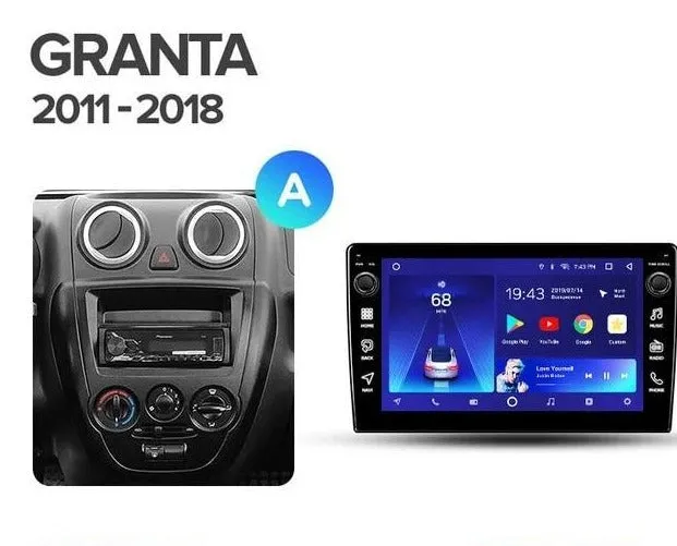 Car Dealz 10.2" Android 10.0 LADA Granta Sport 2011-2018 In Dash Plus OEM Fascia