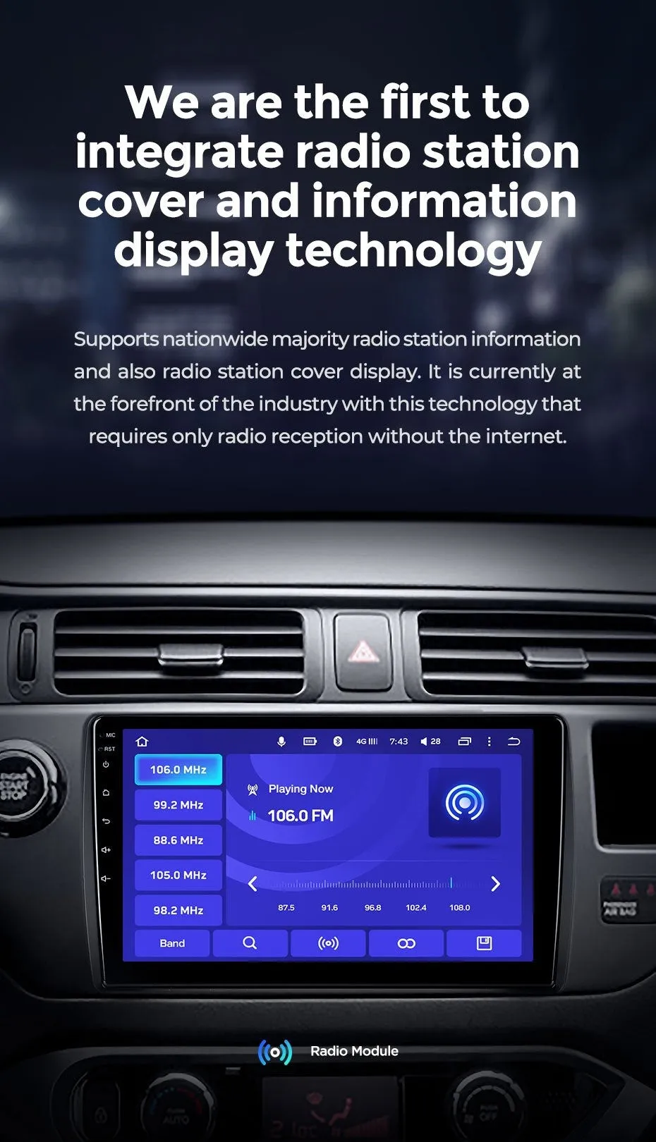 Car Dealz 10.2" Android 10.0 Toyota Rush 2017 - 2020 In Dash Plus OEM Fascia