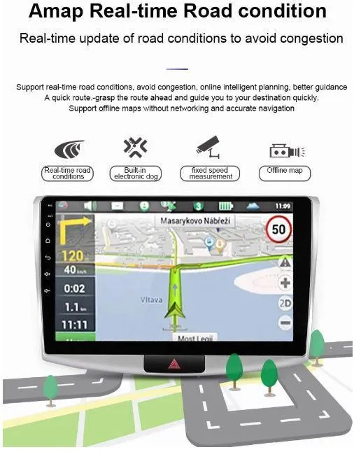 Car Dealz 9" Android 10.0 For Buick Regal 2009-2013 In Dash Plus OEM Fascia