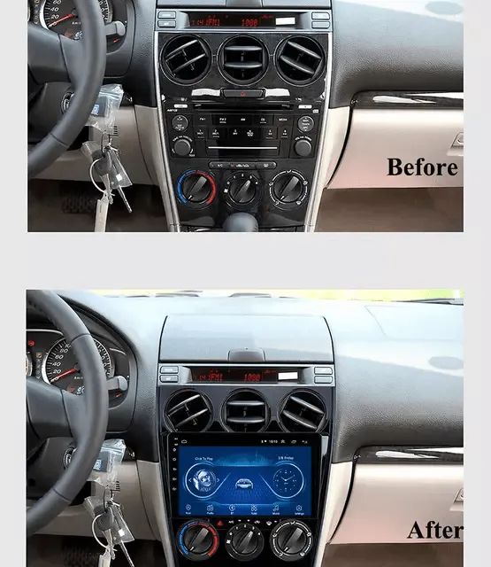 Car Dealz 9" Android 10.0 For Mazda 6 2004-2015 In Dash Plus OEM Fascia