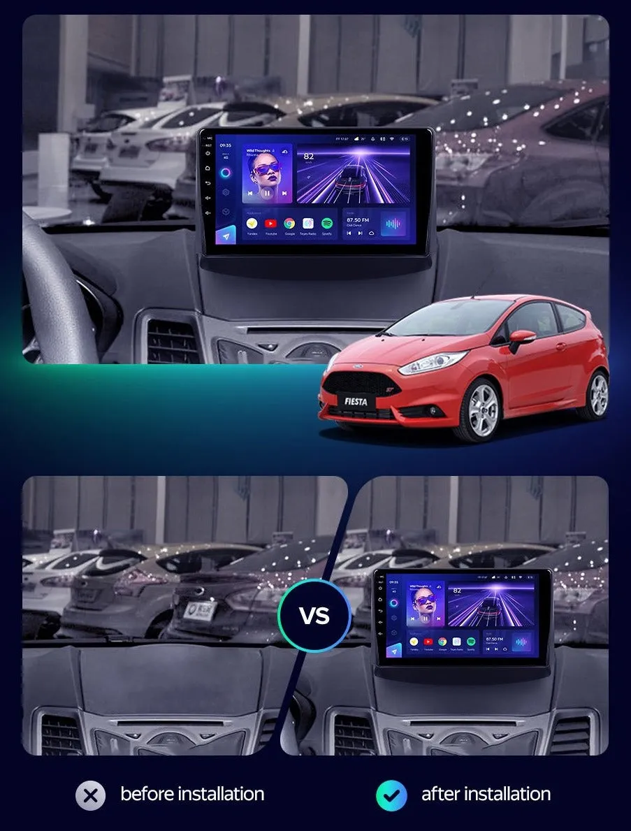 Car Dealz Elite 4G Data Model 10.2" Android 12.0 For Ford Fiesta Mk 6 2008 - 2019 In Dash Plus OEM Fascia