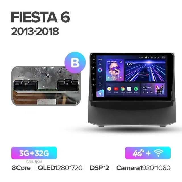 Car Dealz Elite 4G Data Model 10.2" Android 12.0 For Ford Fiesta Mk 6 2008 - 2019 In Dash Plus OEM Fascia