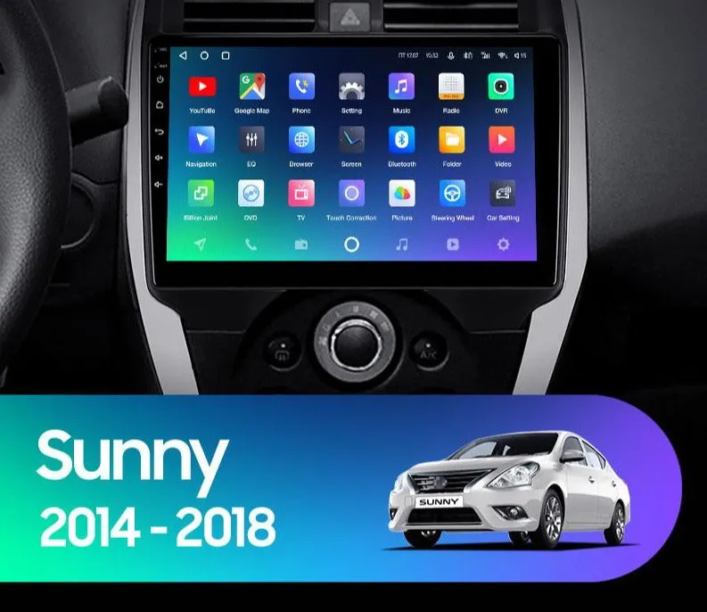 Car Dealz Premium Advanced 4G Data Model 10.2" Android 12.0 For Nissan Sunny 2014 - 2018 In Dash Plus OEM Fascia