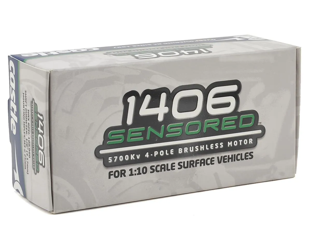 Castle Creations 1406 Sensored 4-Pole Brushless Motor (5700kV) (CSE060005700)