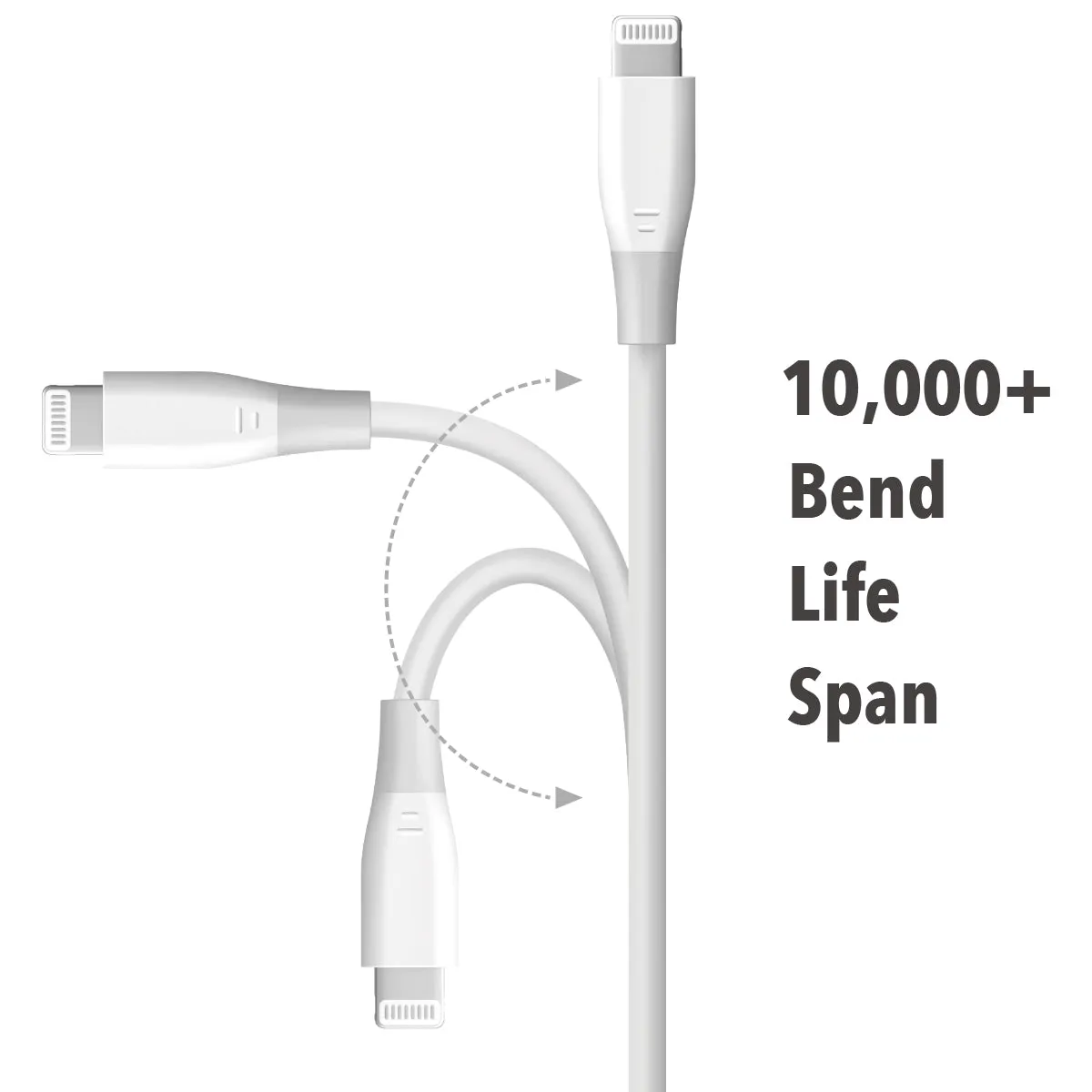 Charge Cable - 6FT USB-A to MFi Lightning White (C89 Chip) Cables