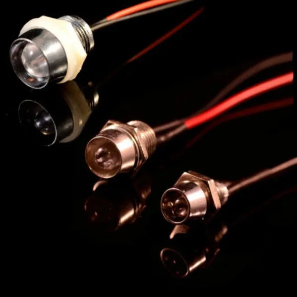 Chromed Bezel Holder for Through-hole LEDs - 3mm