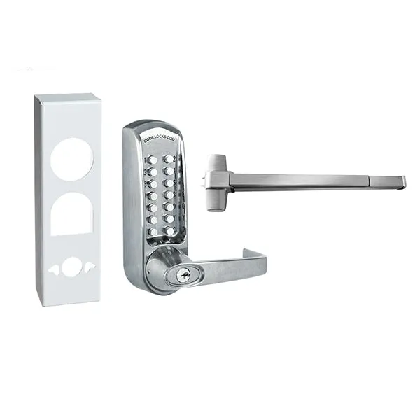 CodeLocks - CL600 Gate Box Kit - Mechanical Lock - Heavy Duty - Panic Access Kit Exit Trim with Panic rim Device - Optional Rim Size - Optional Finish - Grade 2