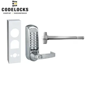 CodeLocks - CL600 Gate Box Kit - Mechanical Lock - Heavy Duty - Panic Access Kit Exit Trim with Panic rim Device - Optional Rim Size - Optional Finish - Grade 2