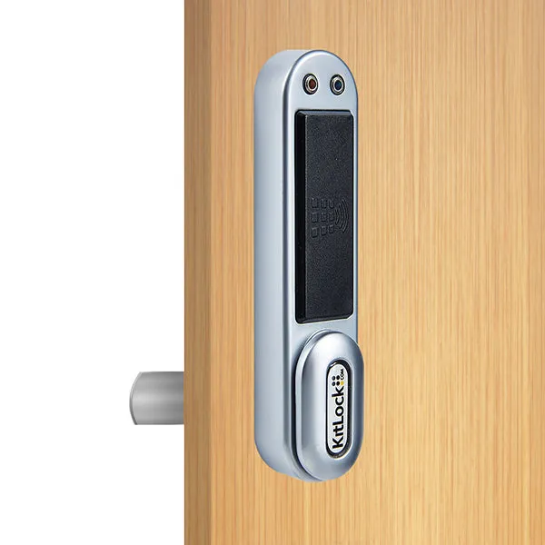 CodeLocks - KL1050 - RFID Electronic Kit Lock - Up to 1/4" Door Thickness - Locker Lock - No Pre-Assembly - Silver