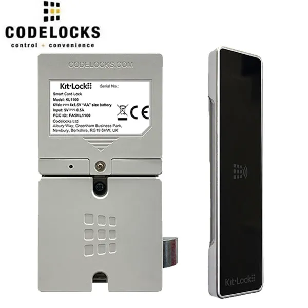 CodeLocks - KL1100 - Electronic KitLock - RFID Locker Lock w/ Powered Latch - Optional Finish