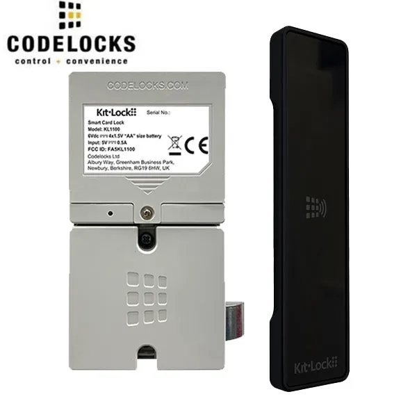 CodeLocks - KL1100 - Electronic KitLock - RFID Locker Lock w/ Powered Latch - Optional Finish