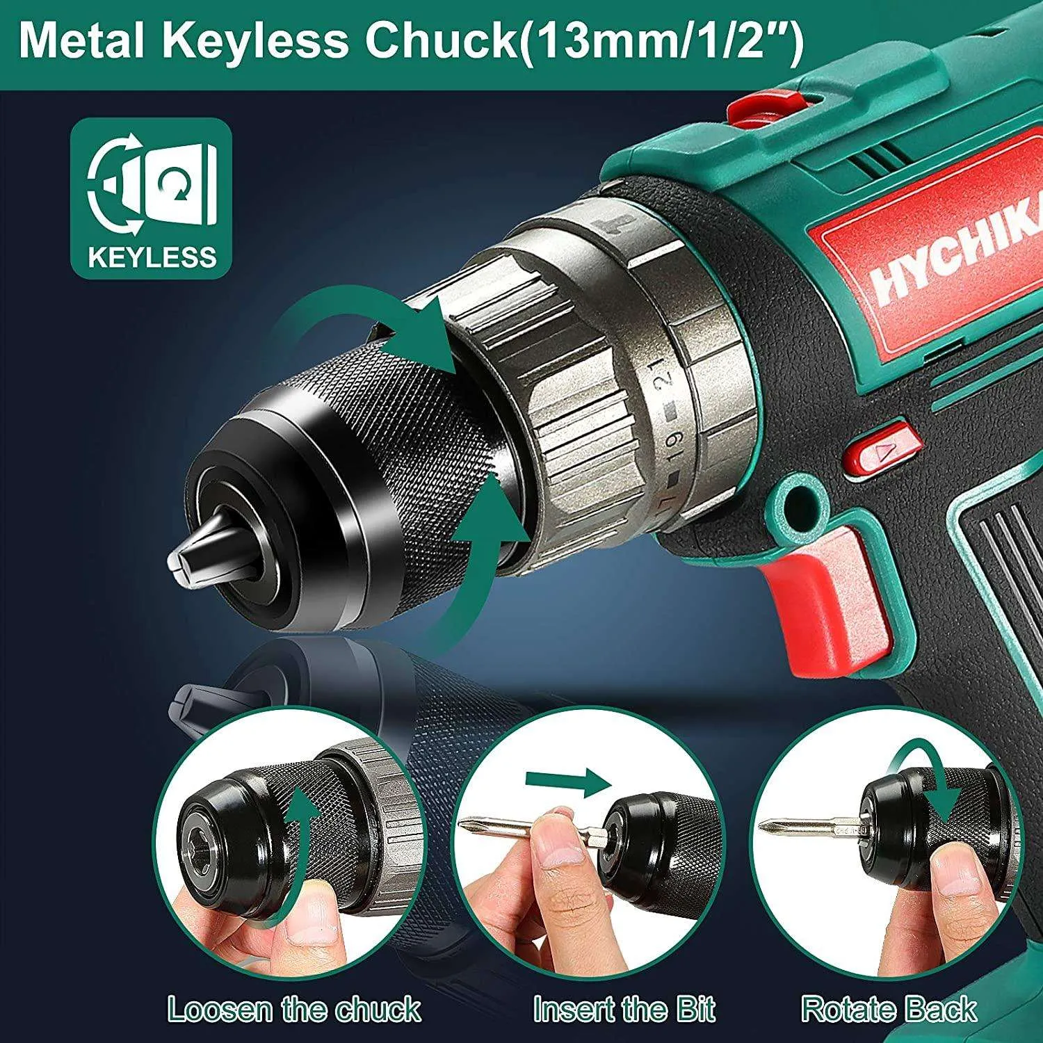 Cordless Hammer Drill Driver 20V with 1*2.0Ah Battery