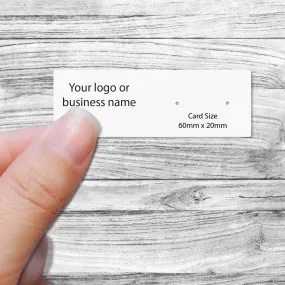 Custom printed jewellery cards for stud sized earrings