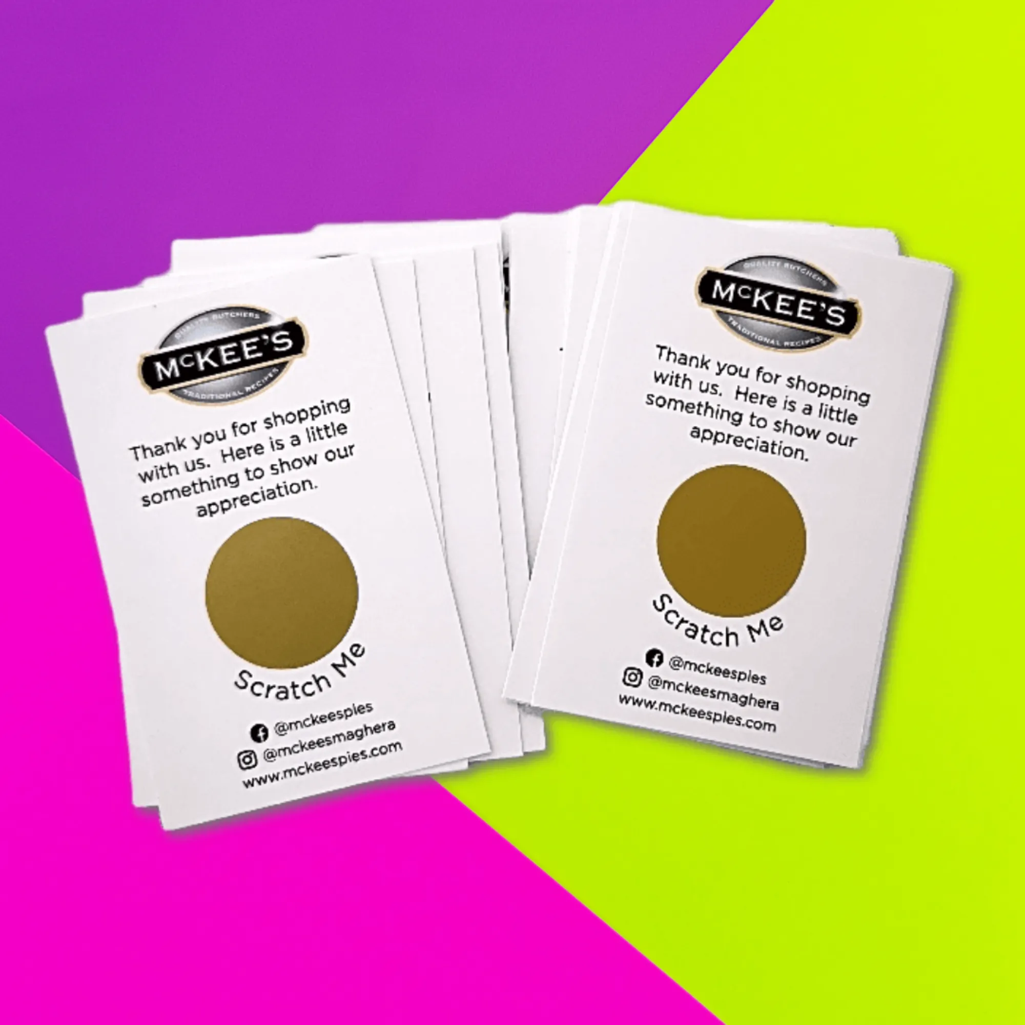 Custom Printed  Scratch Off Cards with Custom Promotional Offers
