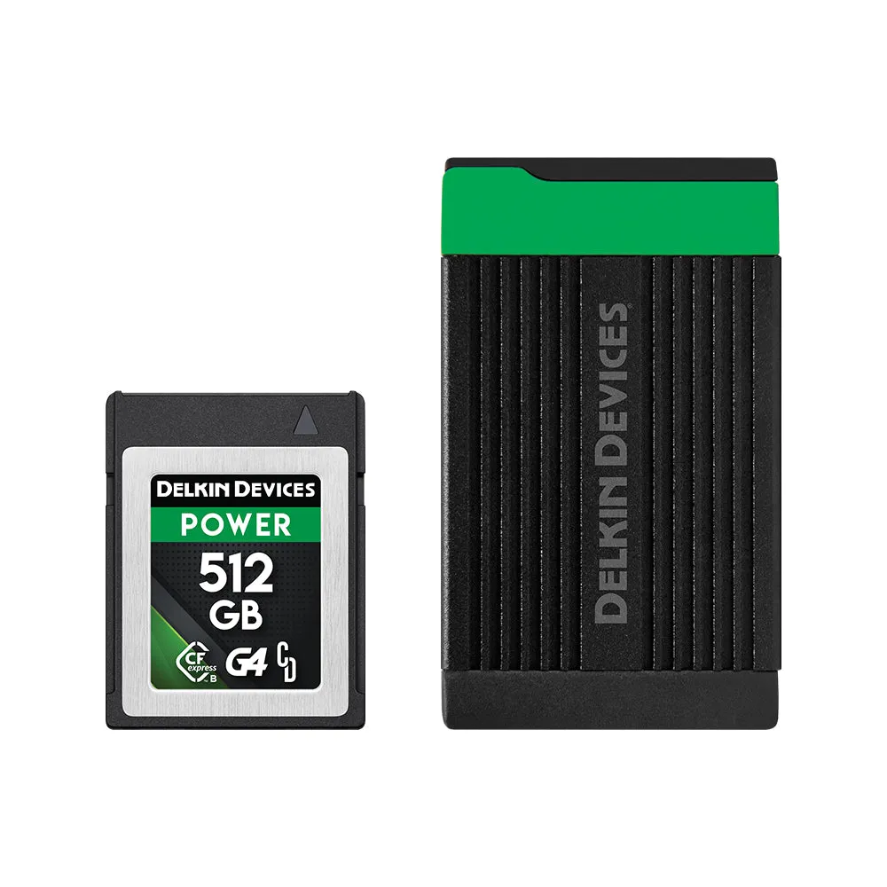 DELKIN POWER CFexpress™ Type B G4 512GB Memory Card & Memory Card Reader Bundle