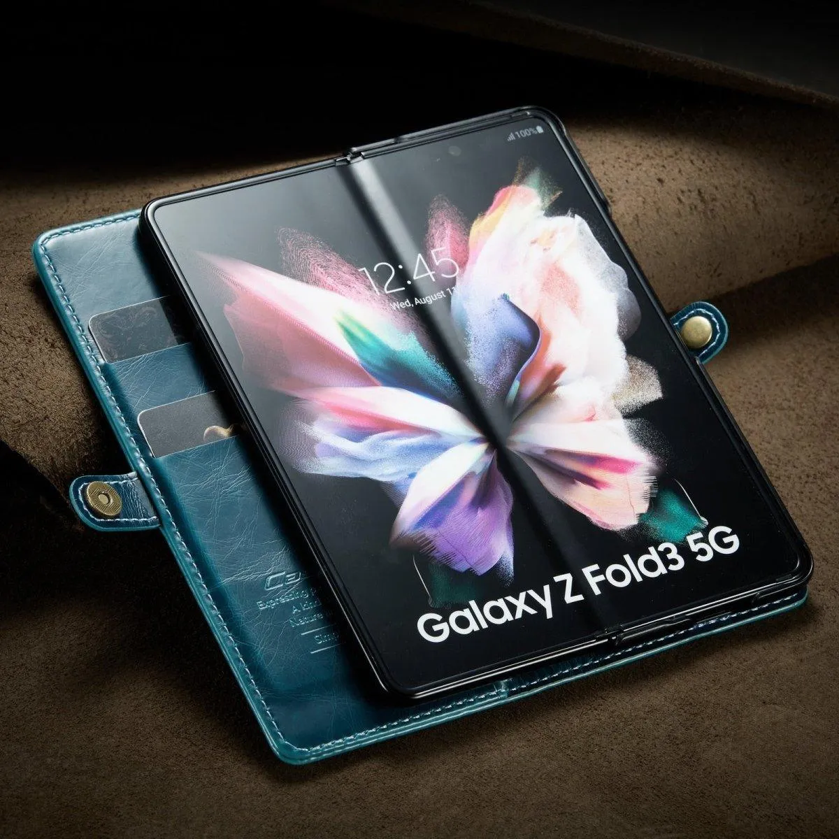 Divina Magnetic Leather Wallet Case for Galaxy Z Fold 3